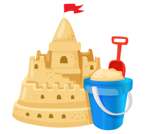 a sand castle